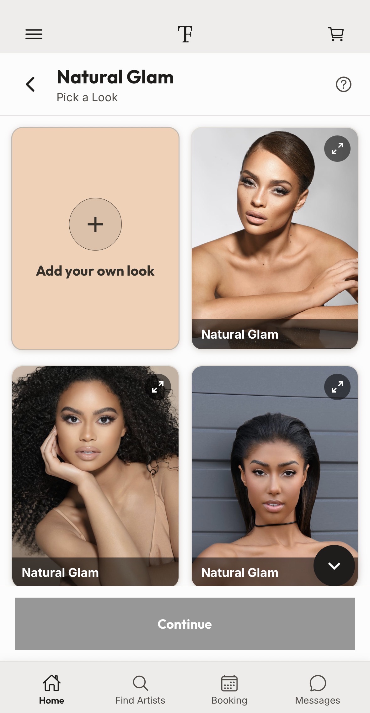 Totally Flawless app — choose your makeup look